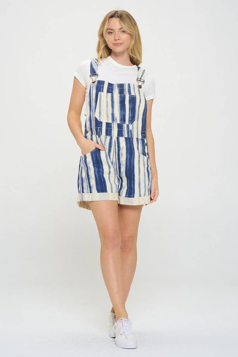 Shortalls - Seaside Stripe Blue