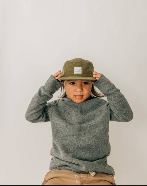 Hat (Kids) - Corduroy Five-Panel (Moss)