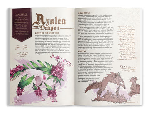 Book (Hardcover) - The Field Guide to Floral Dragons: Flower Dragon Bestiary 5e D&D