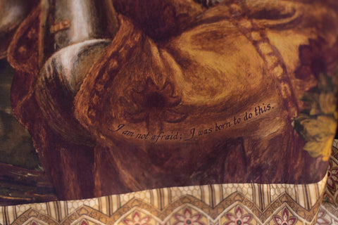 Long Maxi Slip Dress - The Messenger w/ Joan of Arc & Florals