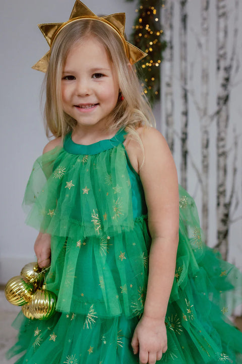 Dress Up - Christmas Tree Dress with Headpiece
