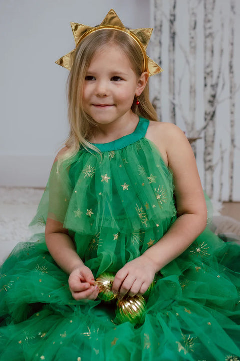 Dress Up - Christmas Tree Dress with Headpiece