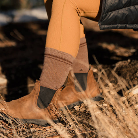 Comfort Crew Socks that Protect National Parks - Blue/Brown (3pk)