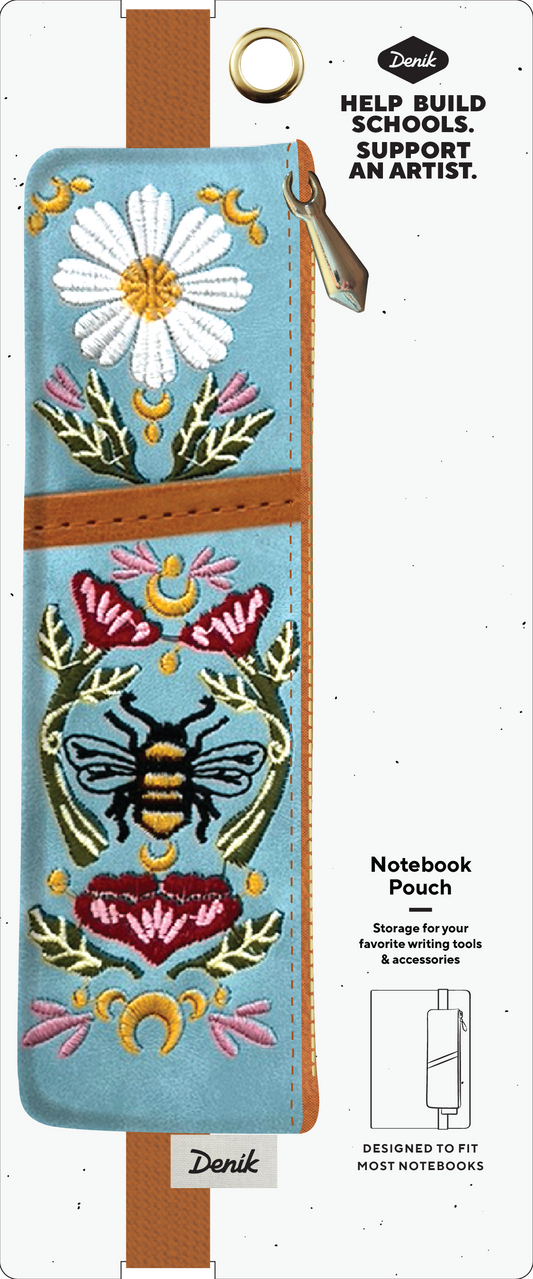 Notebook Pouch - Honeybee Tea Embroidered