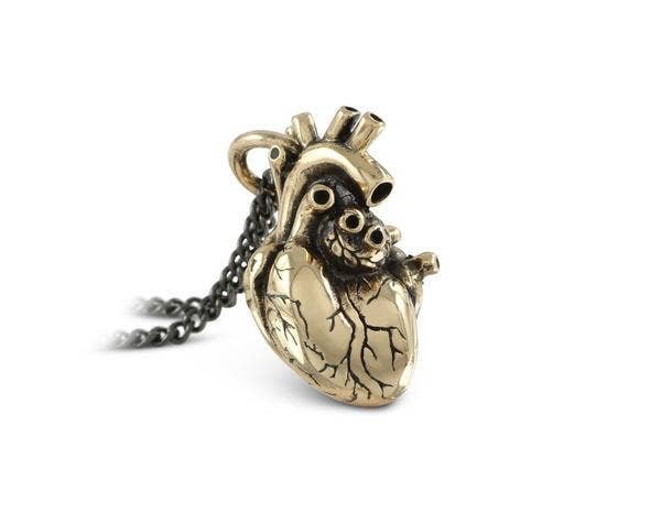 Jewelry - Anatomical Heart Necklace (Bronze)