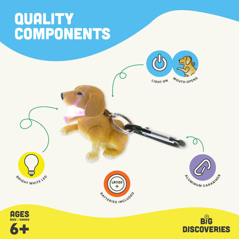 Flashlight - Retriever Dog Carabiner