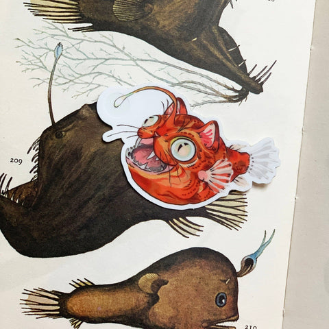 Sticker - Angler Cat Glow-in-the-Dark