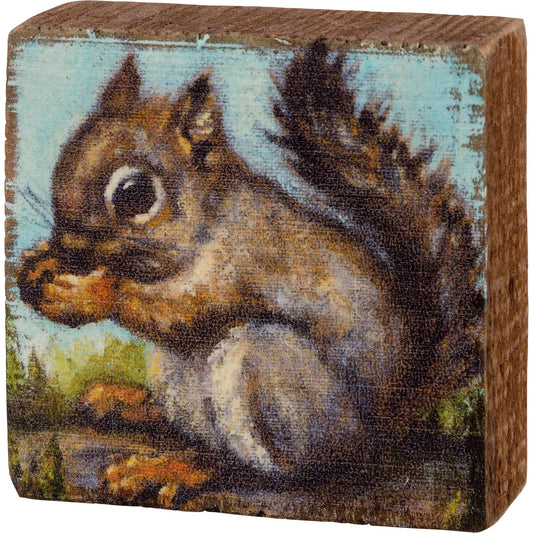 Block Sign Mini - Squirrel