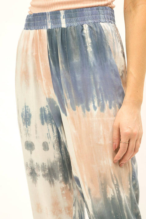 Joggers - Tie Dye Jogger Pale Blue/Blush