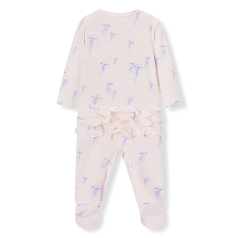 Footie with Ruffles (Zipper) - Sunset Jellyfish