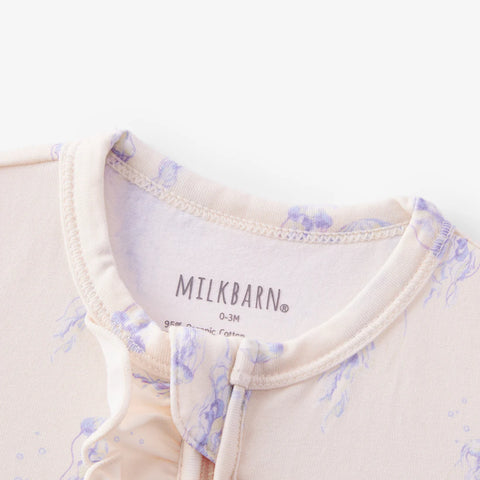 Footie with Ruffles (Zipper) - Sunset Jellyfish