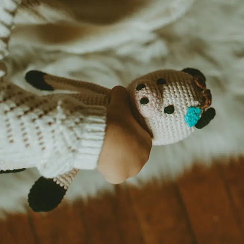 Organic Yarn Rattle - Cow