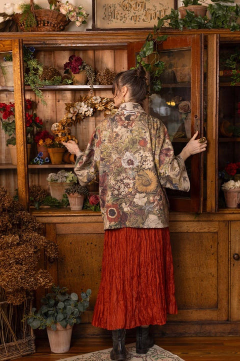 Fleece Cottage Cardigan Kimono Jacket - Golden Hour