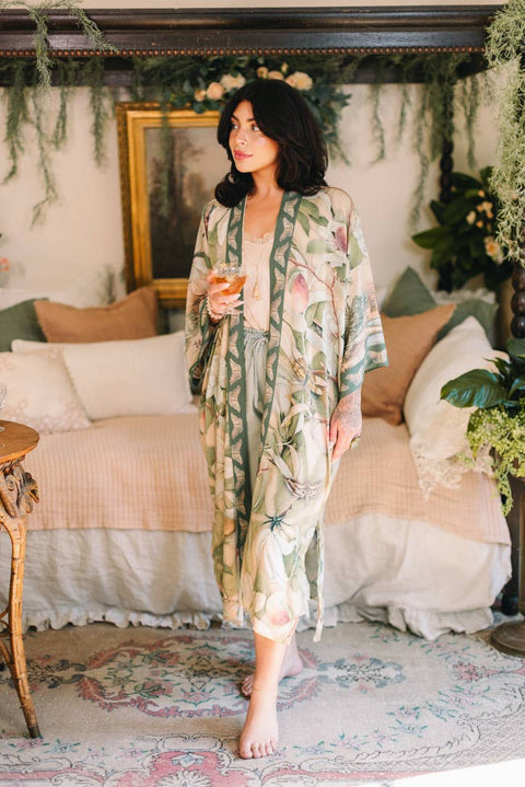 Opera Duster Kimono - Fleur De Soleil w/ Florals