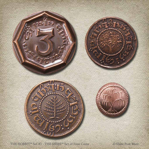The Shire Set of Four Coins - The Hobbit Set #1