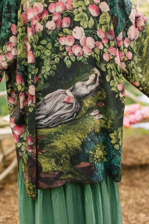Matinée Duster Kimono - The Daydreamer w/ Roses & Rabbits