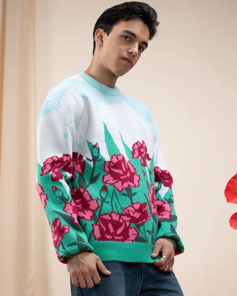 Sweater - Carnation Flower