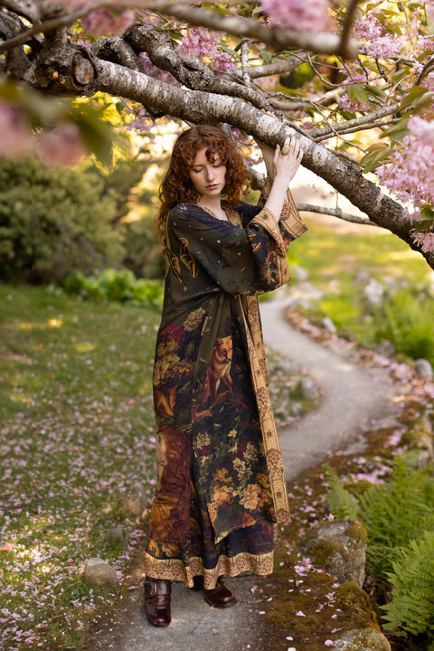 Opera Duster Robe - The Messenger with Joan of Arc & Florals