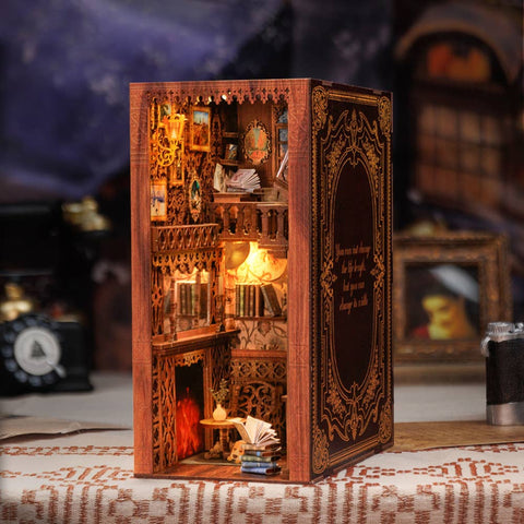 DIY Book Nook Kit - Eternal Bookstore with Dust Cover