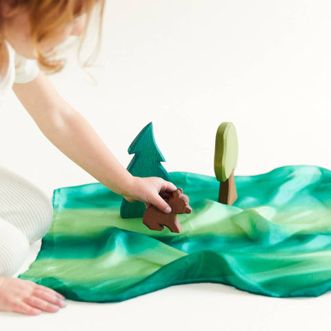 Mini Earth Playsilks - Forest (100% Natural Silk)