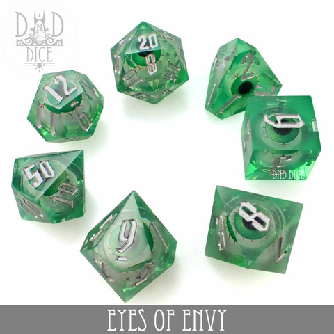 Dice Set - Eyes of Envy Liquid Core