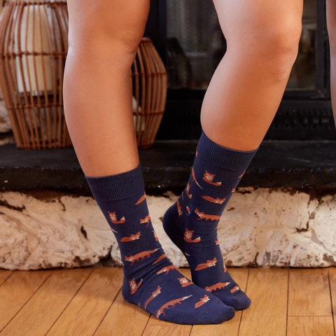 Socks that Protect Foxes- Navy