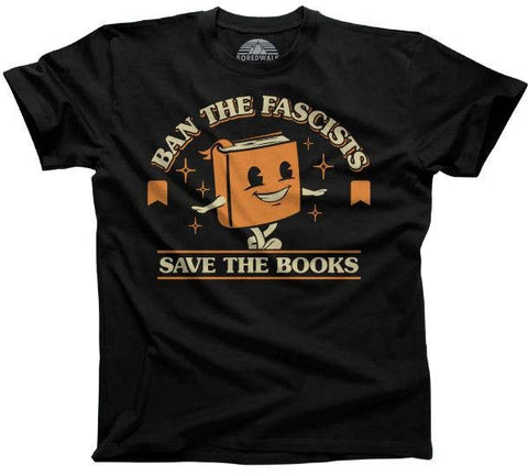 Tee (Unisex) - Ban the Fascists Save The Books Black