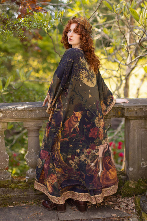 Opera Duster Robe - The Messenger with Joan of Arc & Florals