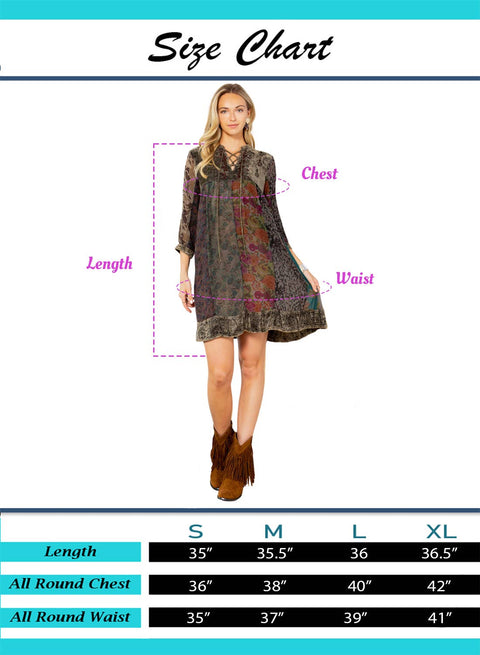 Chic Bohemian Stone-Washed Babydoll Dress - Gravel (Plus Size)