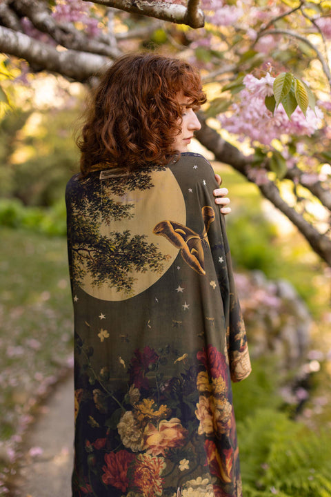 Opera Duster Robe - The Messenger with Joan of Arc & Florals