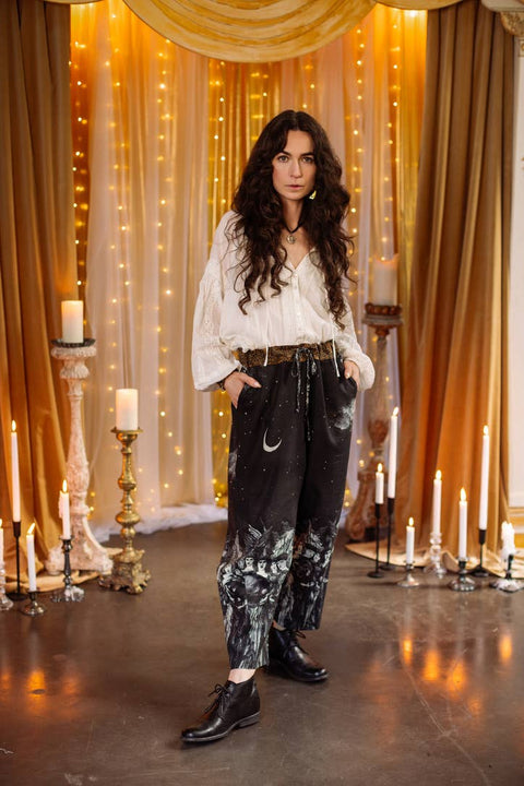 Artist Pant - The Guardians with Celestial Print & Angels
