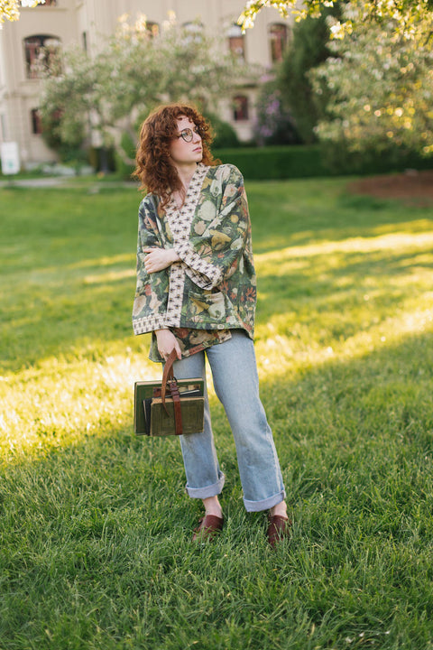 Fleece Lined Cozy Cardigan Kimono Jacket - I Dream in Flowers