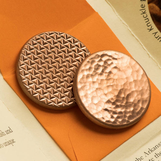 Deluxe Worry Coin - Geometric and Hammered Copper Coin