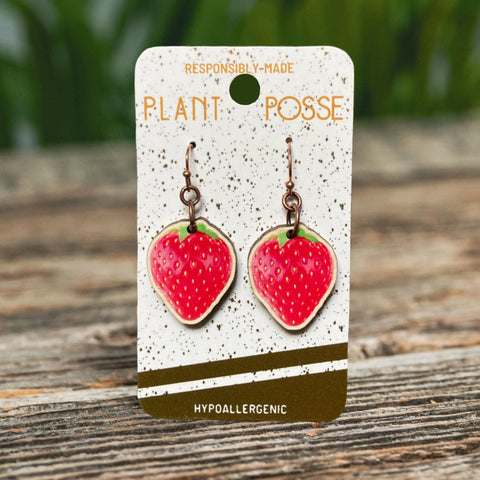 Earrings (Dangle ) - Strawberry