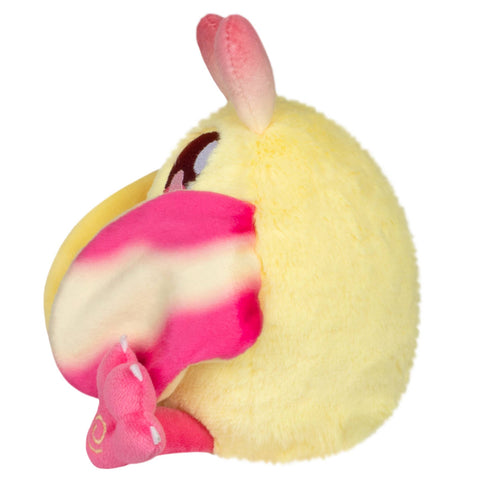 Side view of the plush rosy maple baby mothman
