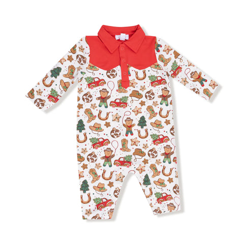 Cowboy Romper - Cowboy Christmas
