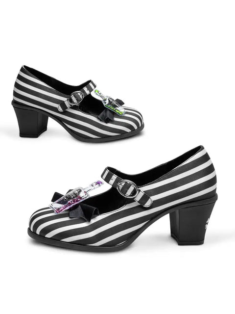 Women's Shoe - Chocolaticas® Mid Heels Venom Mary Jane Pump