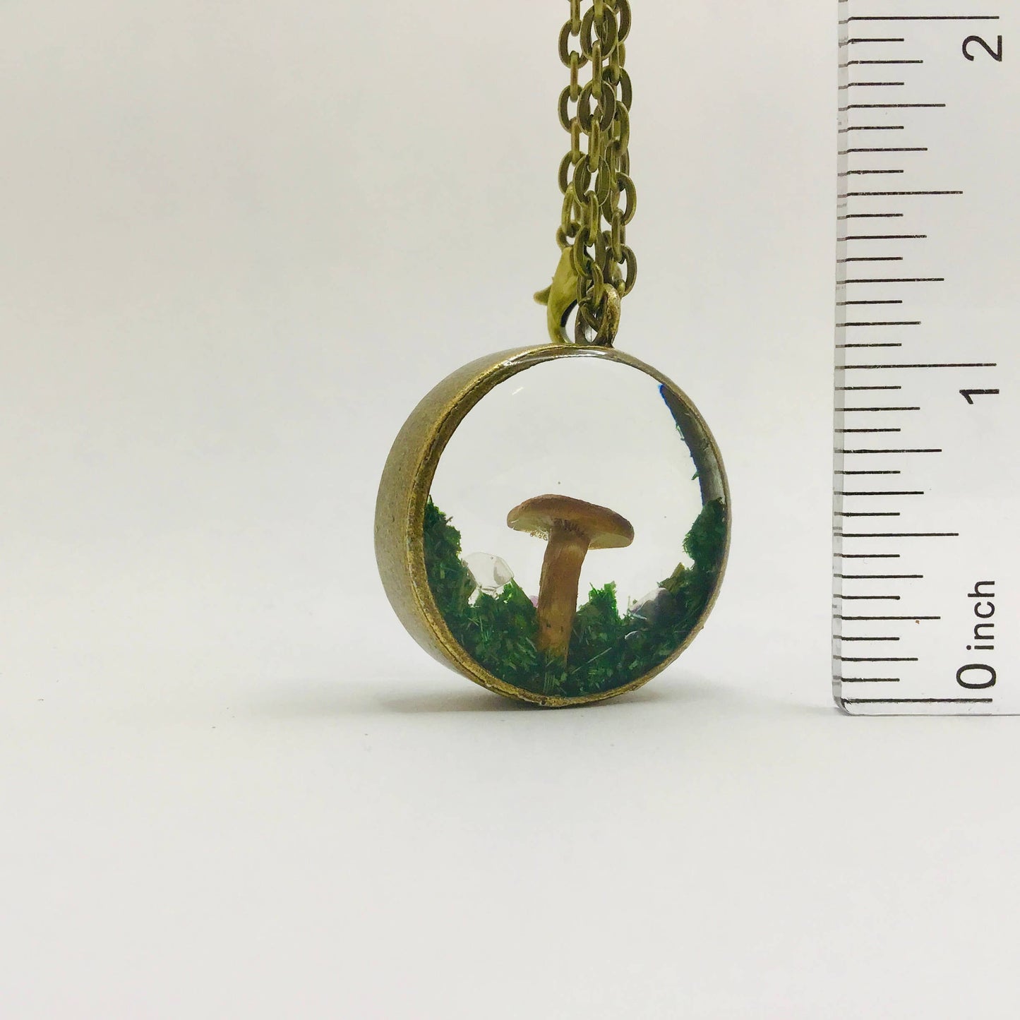 Curiosity Charm Necklace - Real Mushroom Bronze # 3964