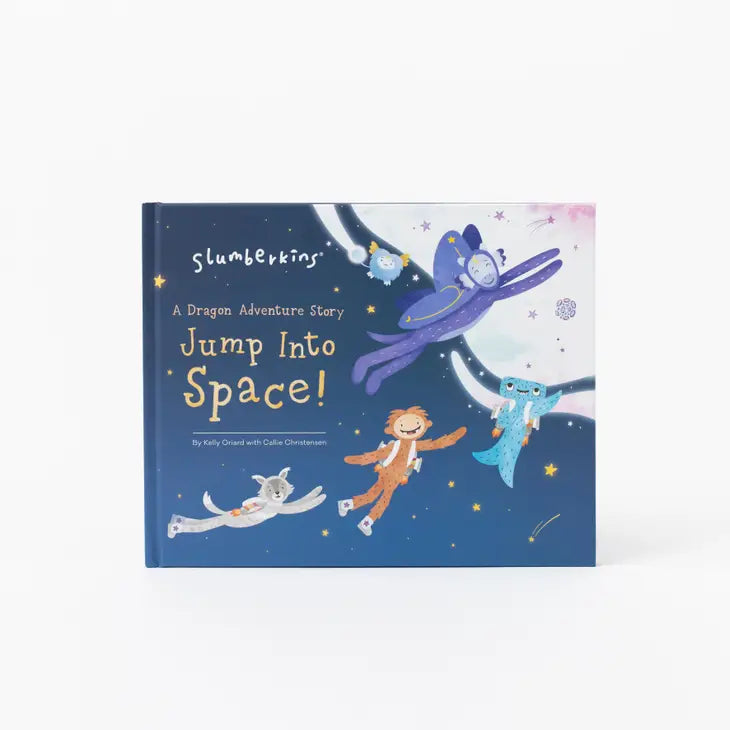 Slumberkins - Jump Into Space Complete Set - (Dragon Kin,  Hardcover Book, 3 Flip Minis, Kid + Kin Jet Packs)