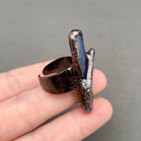 Ring - Vintage Irregular Kyanite Bronze (Size 7-8)