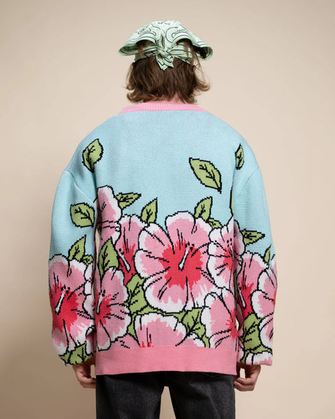 Cardigan - Pink Hibiscus