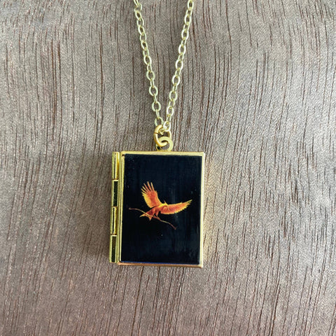 Necklace - Book Locket Hunger Games: Brass
