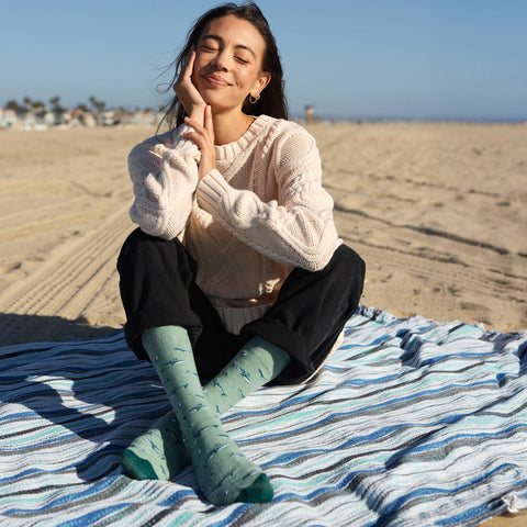 Socks that Protect Whales - Sea Green