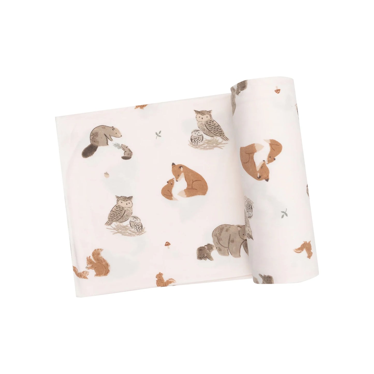 Swaddle - Mixed Woodland Animals Pink