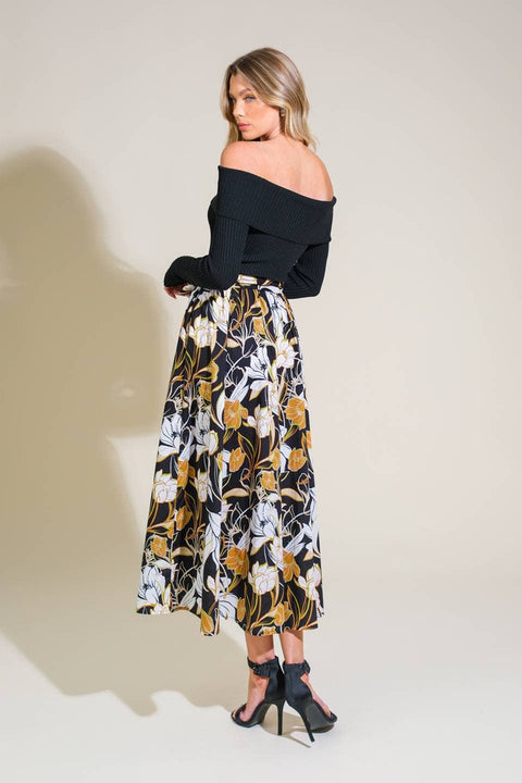 Combination Midi Dress - Black Contemporary