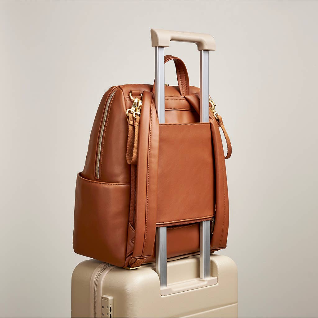 Backpack Diaper Bag - Eras Bag: Cognac