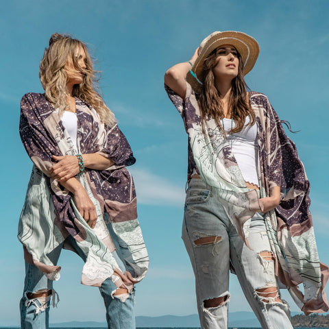 Starduster Bamboo Bohemian Kimono - Moonstruck