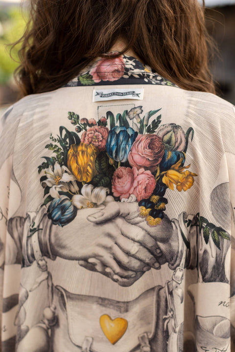 Bamboo Bohemian Cropped Kimono - Take My Hand