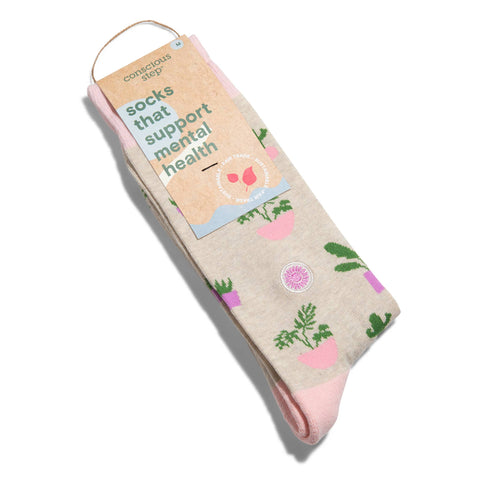 Socks that Support Mental Health - Houseplants