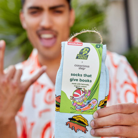 Socks that Give Books - Rocket Power
